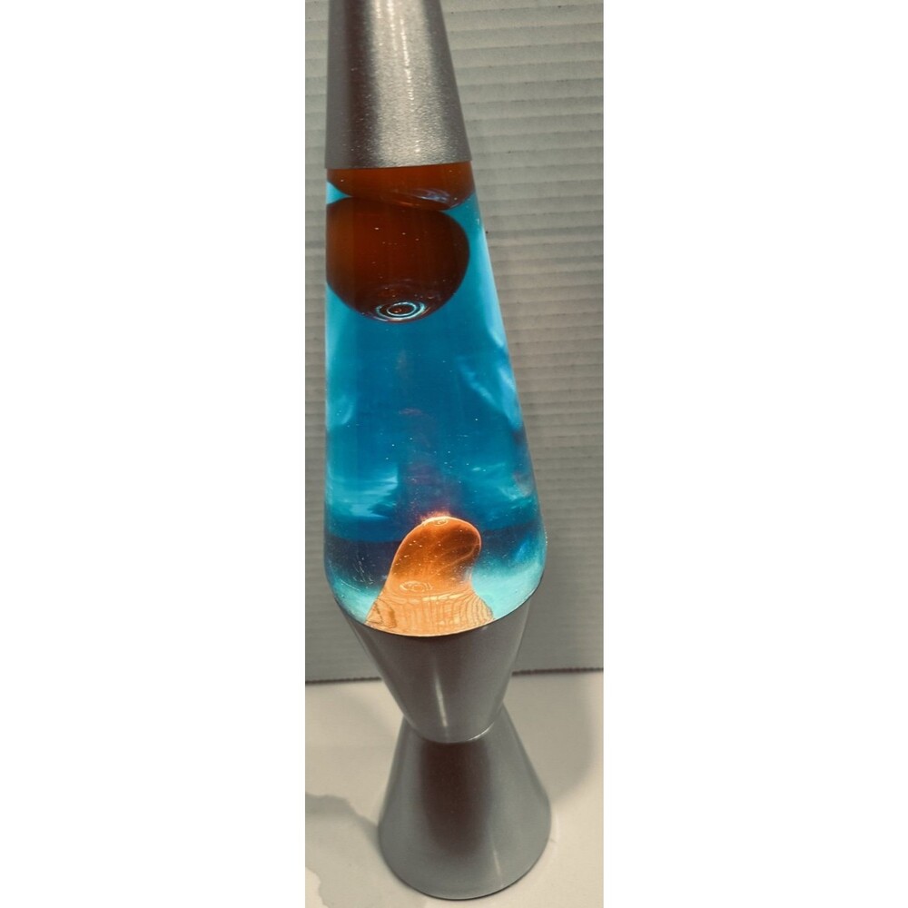 The Original Lava Lamp 14.5" Mood Changing Orange/Red Lava in Blue Liquid